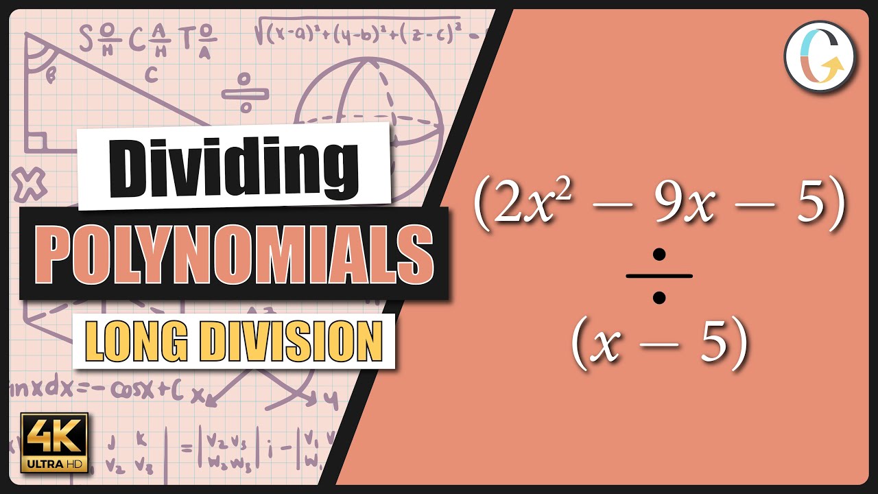 How to solve (2x^2 − 9x − 5) ÷ (x − 5) by long division