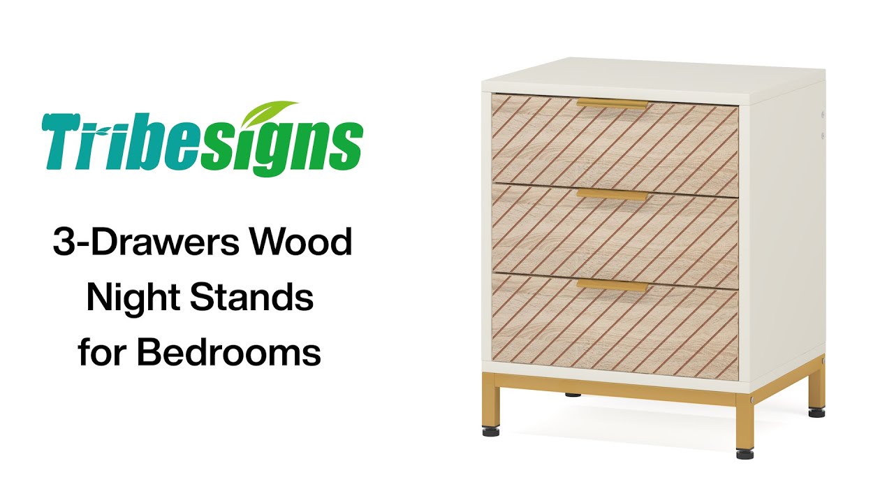 HL044/HL046/HL045 - Installation Guide - 3-Drawer Bedside Table for Bedroom #nightstand #endtable