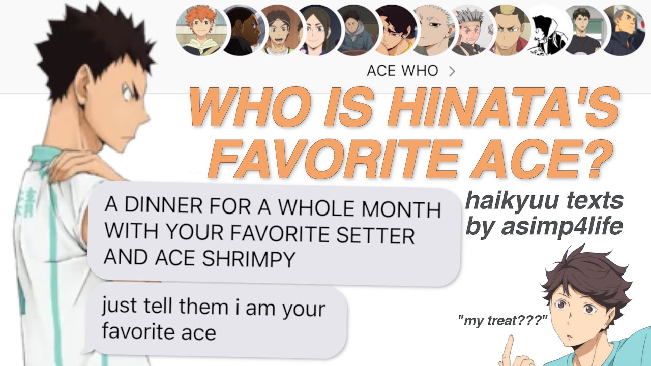 HAIKYUU TEXTS: WHO IS HINATA'S FAVORITE ACE?? (HINATA HAREM)