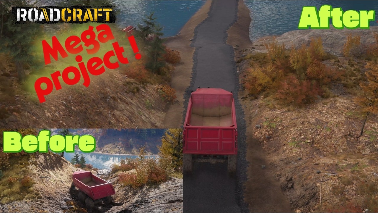 ROADCRAFT - Mega project!!! Road through the river (4K)