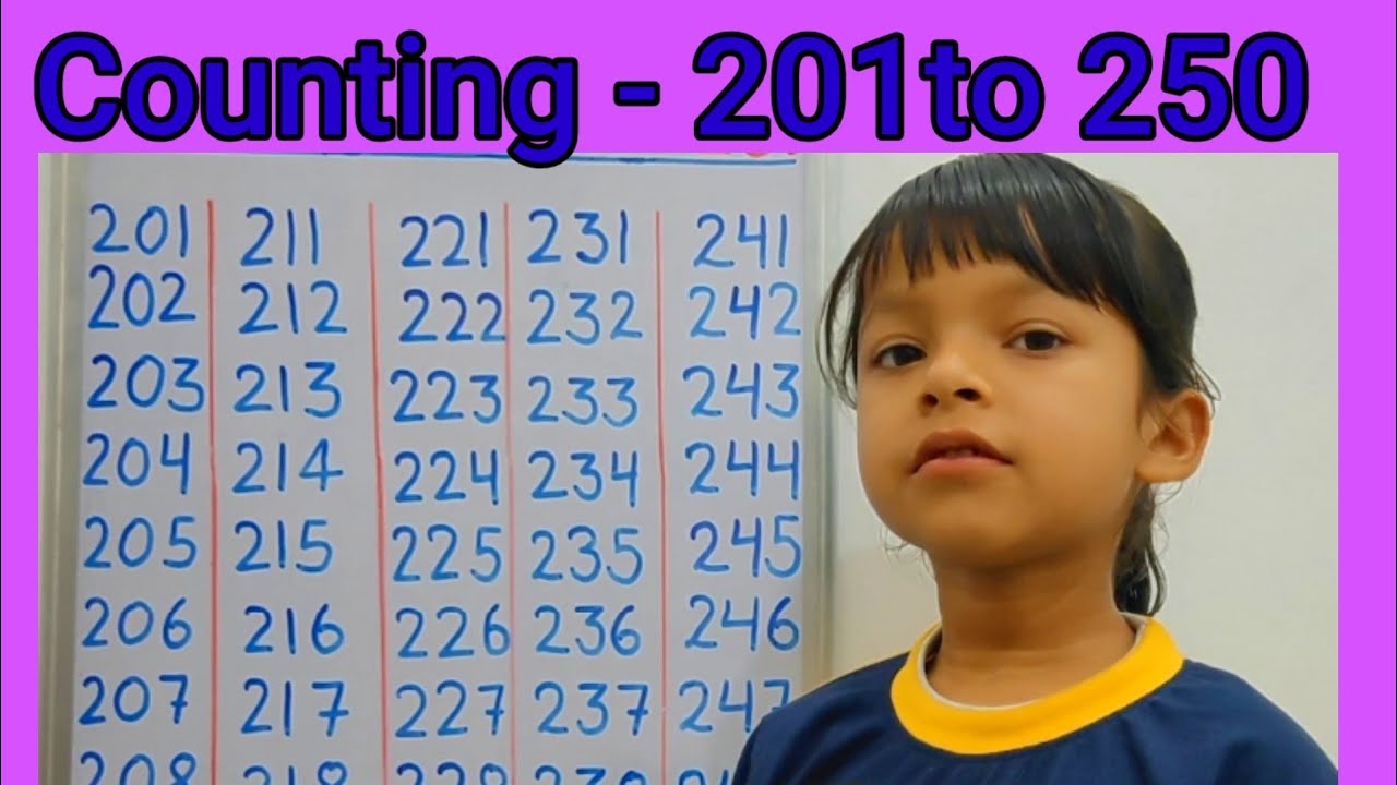 counting 201 to 250।learn to read numbers from 201 to 250। 201 to 250 count in words। Counting।