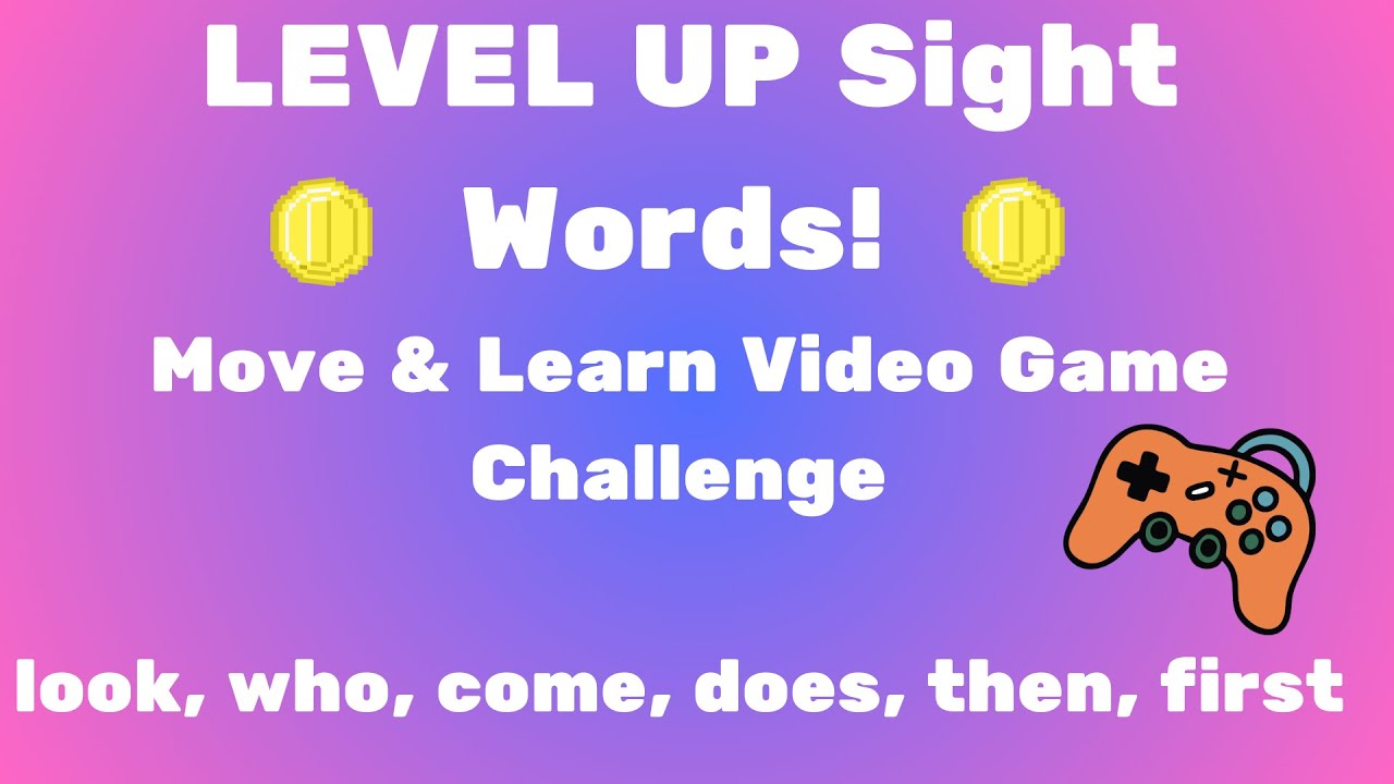🚀 RUN, JUMP & SWIM Sight Word GAME! (#10) 🌊  Brain Break | good, who, come, first, then, does