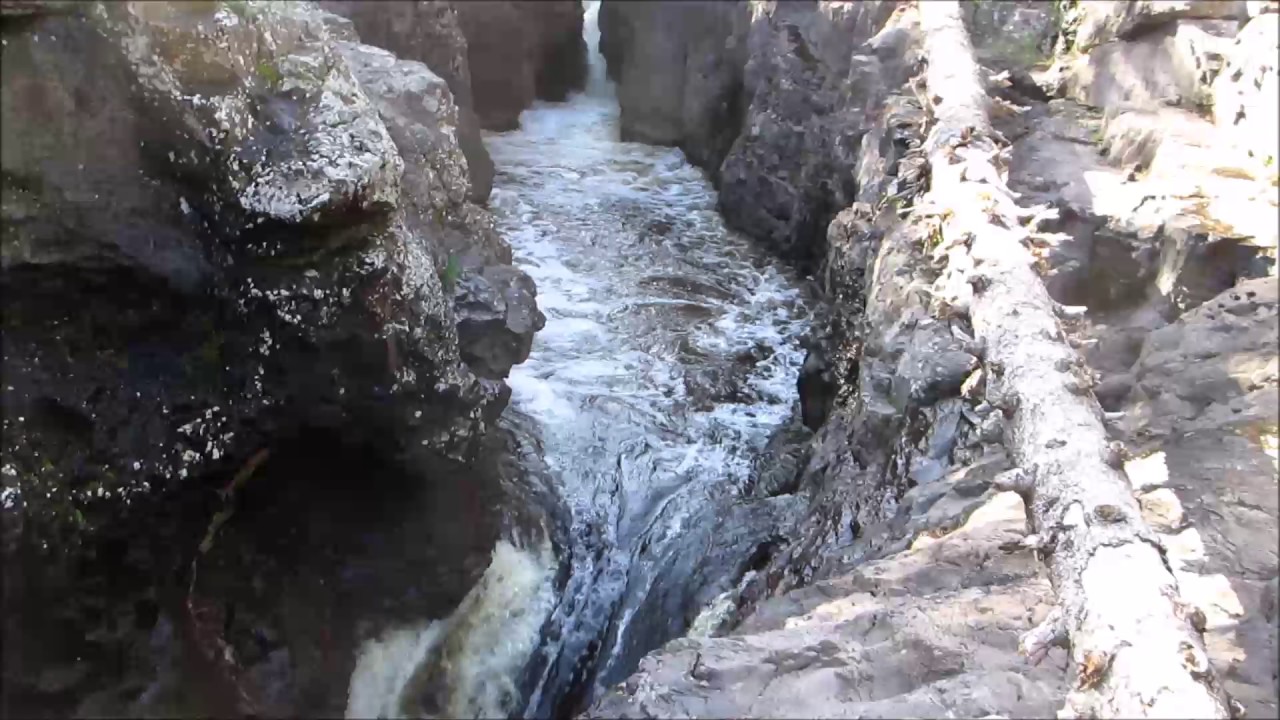 The Temperance River Running through a Narrow Gorge