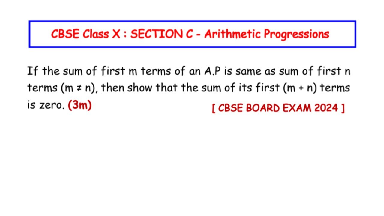 If the sum of first m terms of an A.P is same as sum of first n terms (m ≠ n), then show that ...