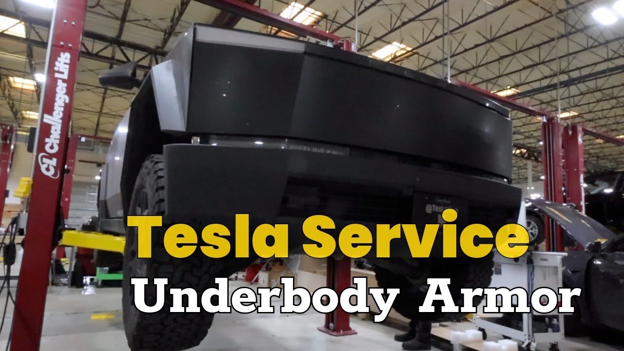 Сервисное обслуживание Tesla для устранения повреждений днища автомобиля.