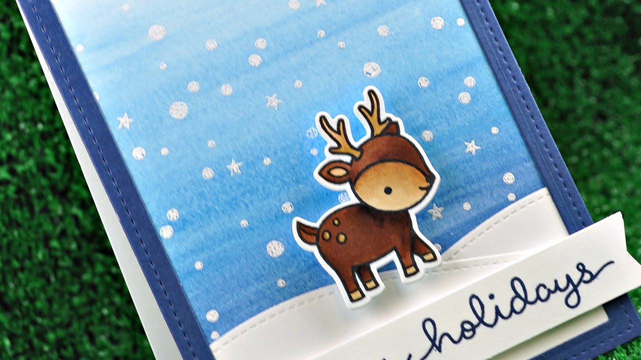 Intro to Snowy Backdrops + a card from start to finish
