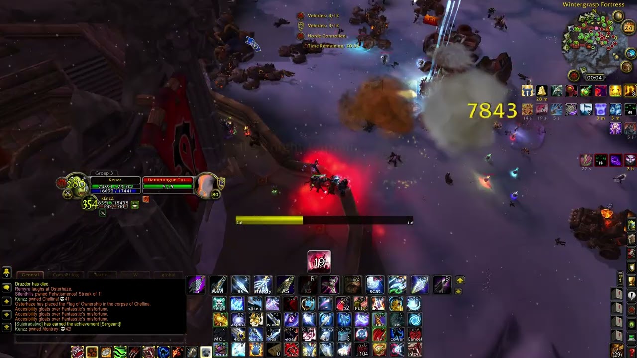 Hunter in defending Wintergrasp. 120 vs 120 on Warmane.