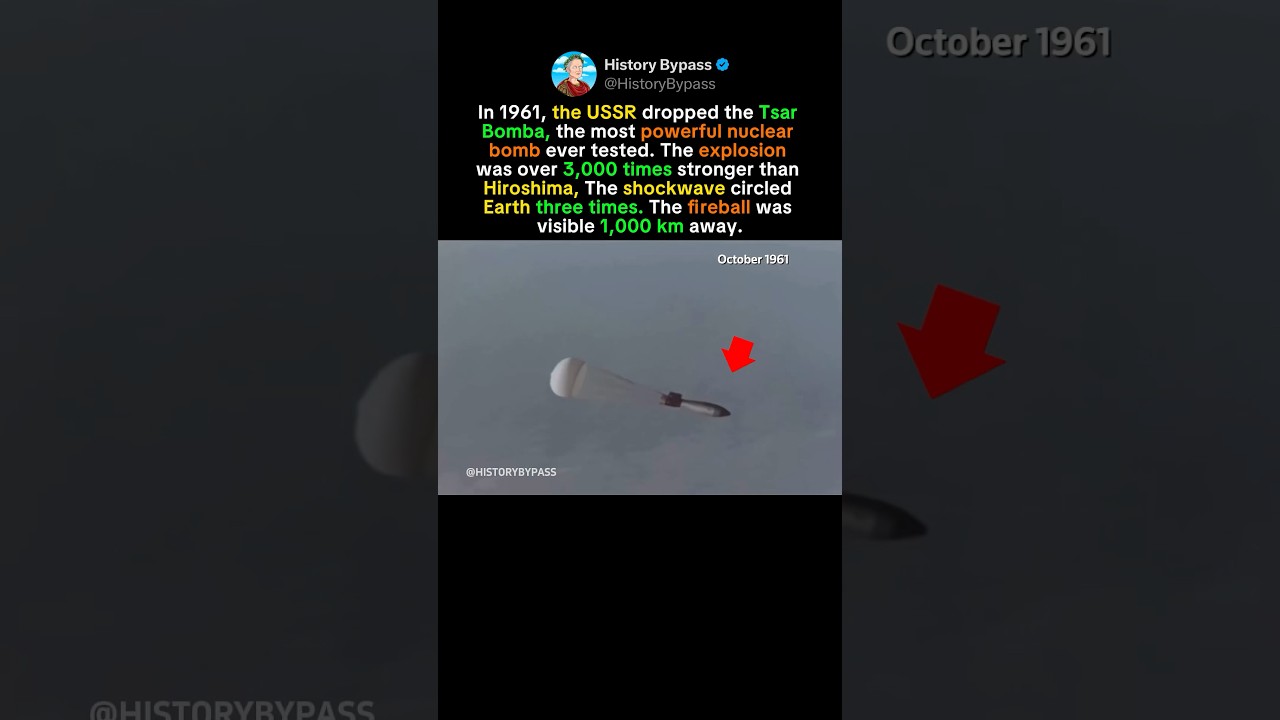 The Most Powerful Nuclear Bomb Ever Tested  #shorts