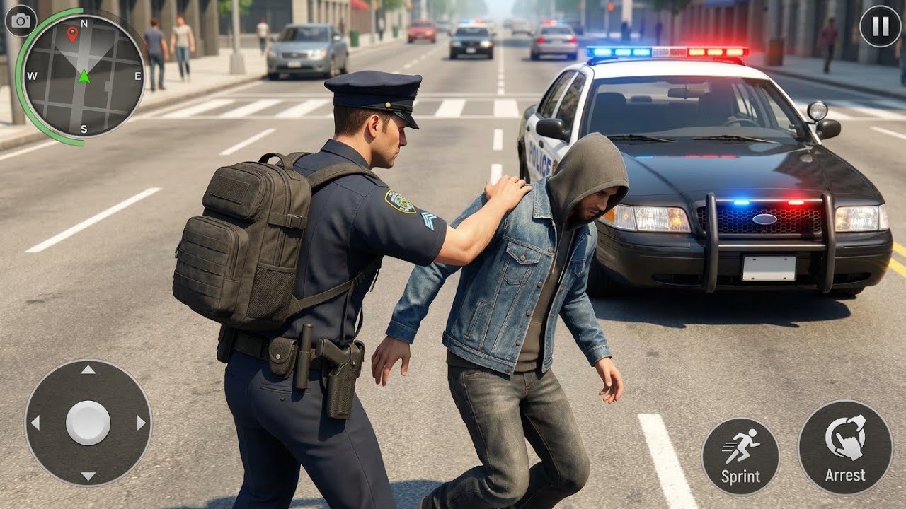 Police Car Chase Simulator: US Cop Duty Open World Game