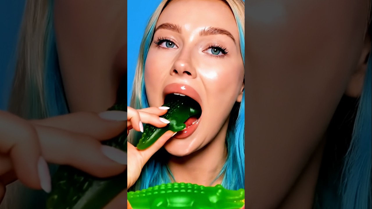 Самый сытный и большой мармеладный крокодил в мире🐊🍬 | ASMR #еда #asmr #сытно