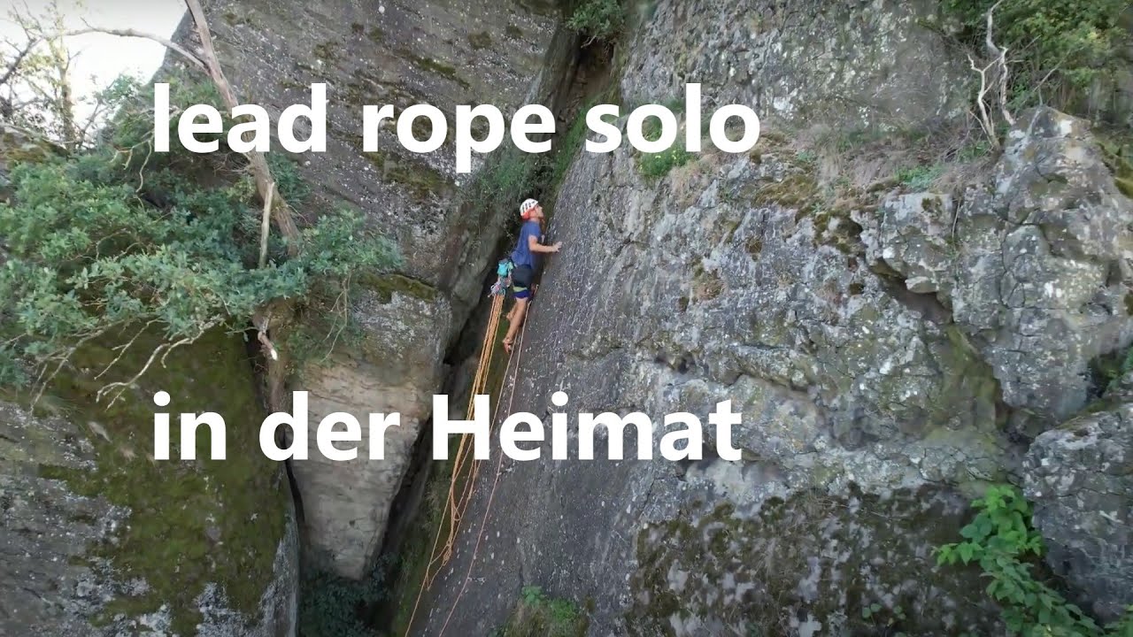 Dissener Platte - lead rope solo am Scharfenstein