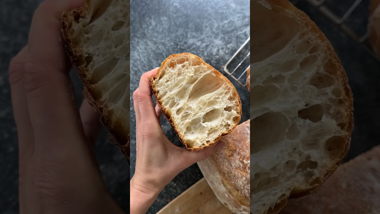 Ciabatta bread from scratch 😍Easy, delicious, and oh-so-satisfying. 🥖😋 #recipe in #description