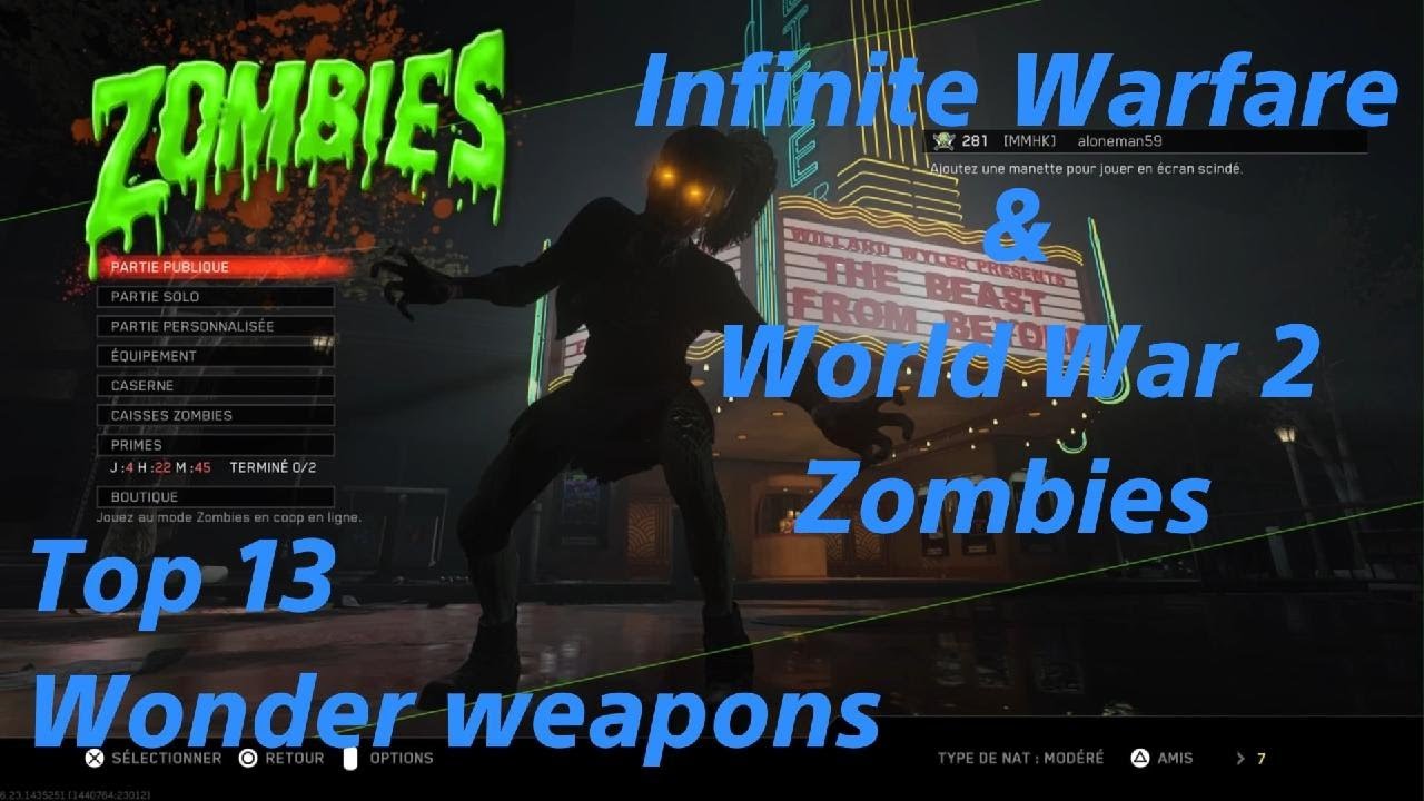 CLASSEMENT DES ARMES SPÉCIALES DE INFINITE WARFARE ET WORLD WAR 2 ZOMBIES