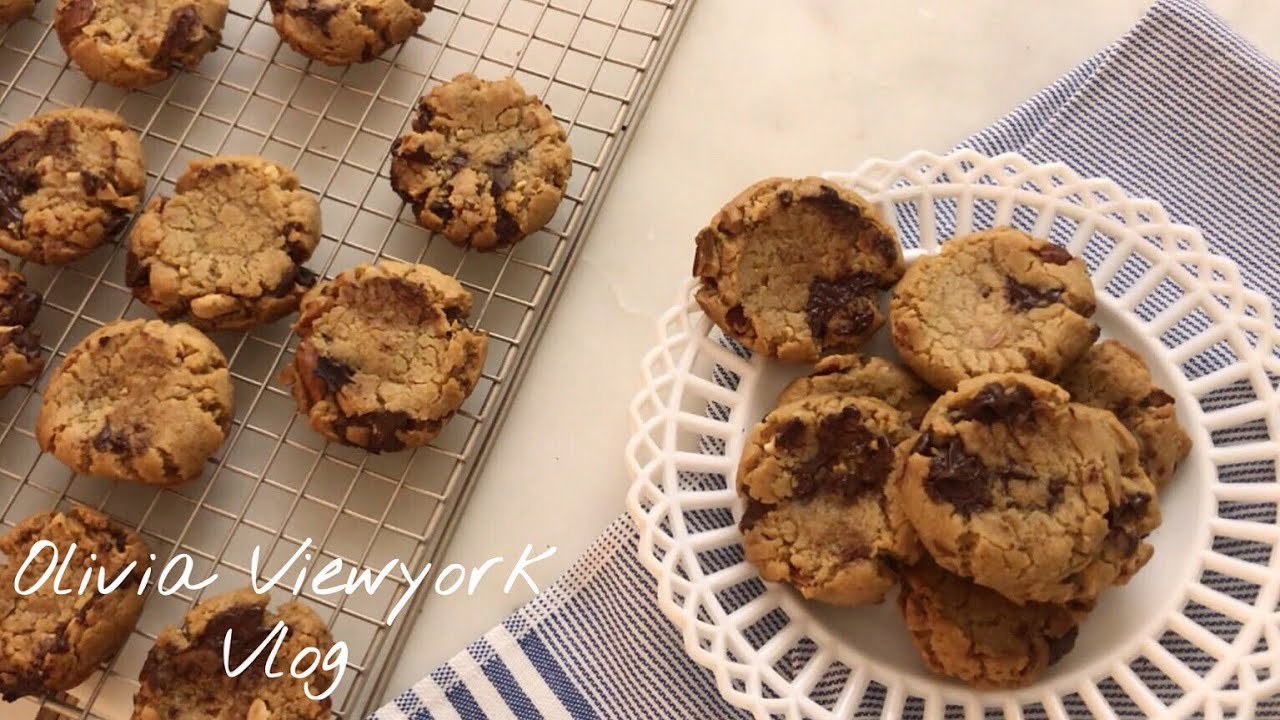쉬운 홈베이킹 🍪 모두가 감탄한 노버터 초콜렛칩쿠키 만들기 초콜렛쿠키 초코칩쿠키 ENG sub No butter Chocolate Chip Cookies