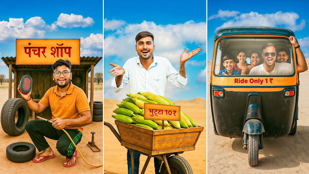 Puncher Shop Vs Bhutta Shop Vs Tempo Driver 😄- Business Challenge - इस बिजनेस से बन जाओगे करोड़पति 