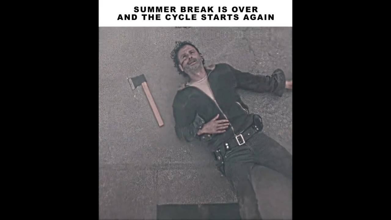 Summer Break Is Over 😔 - Sad Rick Grimes Edit | The Walking Dead | Let It Happen (slowed) #shorts