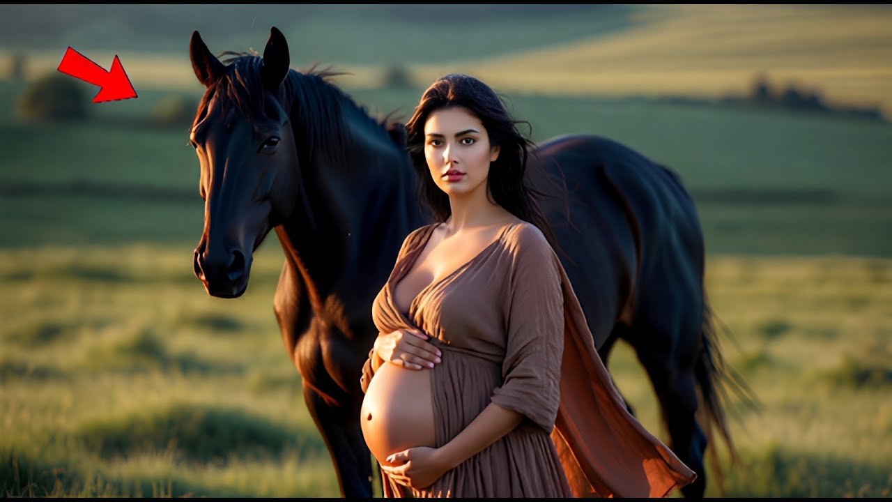 تركها الحصان حاملاً، واستمر بطنها في النمو… لكن فحص الطبيب قلب القصة
