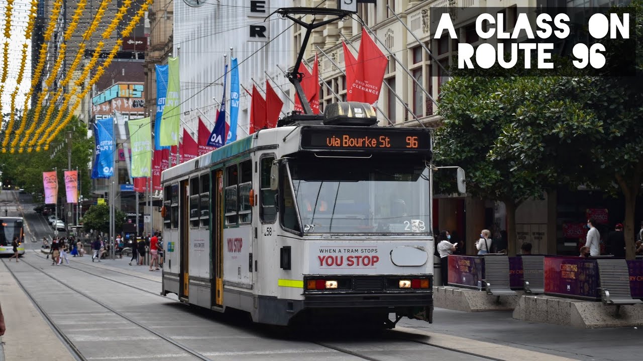 A class trams return to Route 96 - December 2021 & January 2022