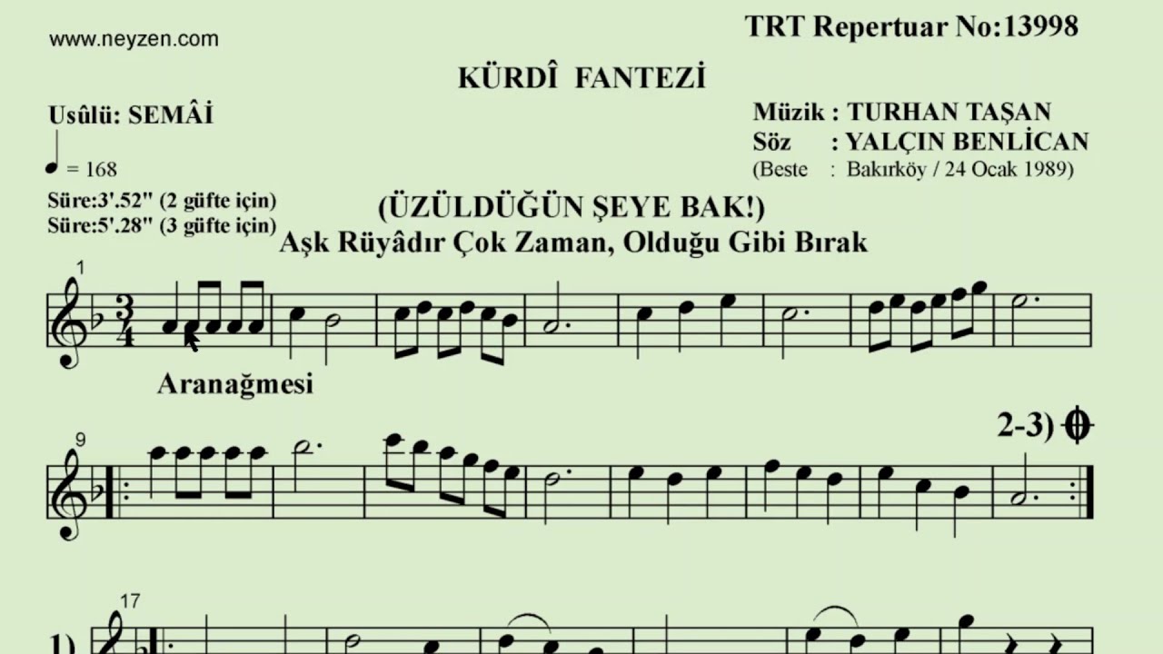 ÜZÜLDÜĞÜN ŞEYE BAK SOLFEJ