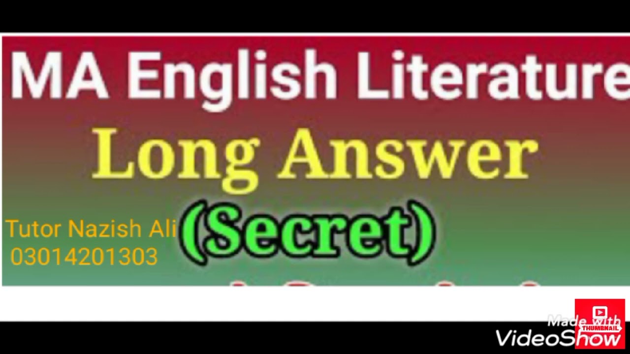 Secret tips and tricks to answers of long question in #maenglish