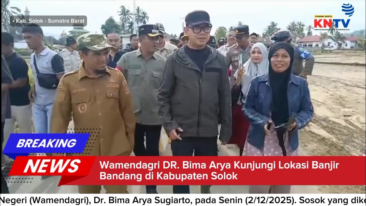 BREAKING NEWS - Wamendagri Dr. Bima Arya Kunjungi Lokasi Banjir Bandang di Kabupaten Solok