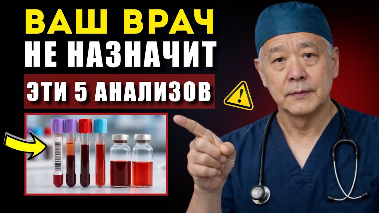 5 АНАЛИЗОВ КРОВИ, КОТОРЫЕ ПОЖИЛЫМ НУЖНО СДАТЬ КАК МОЖНО РАНЬШЕ, (ПОКА НЕ ПОЗДНО)