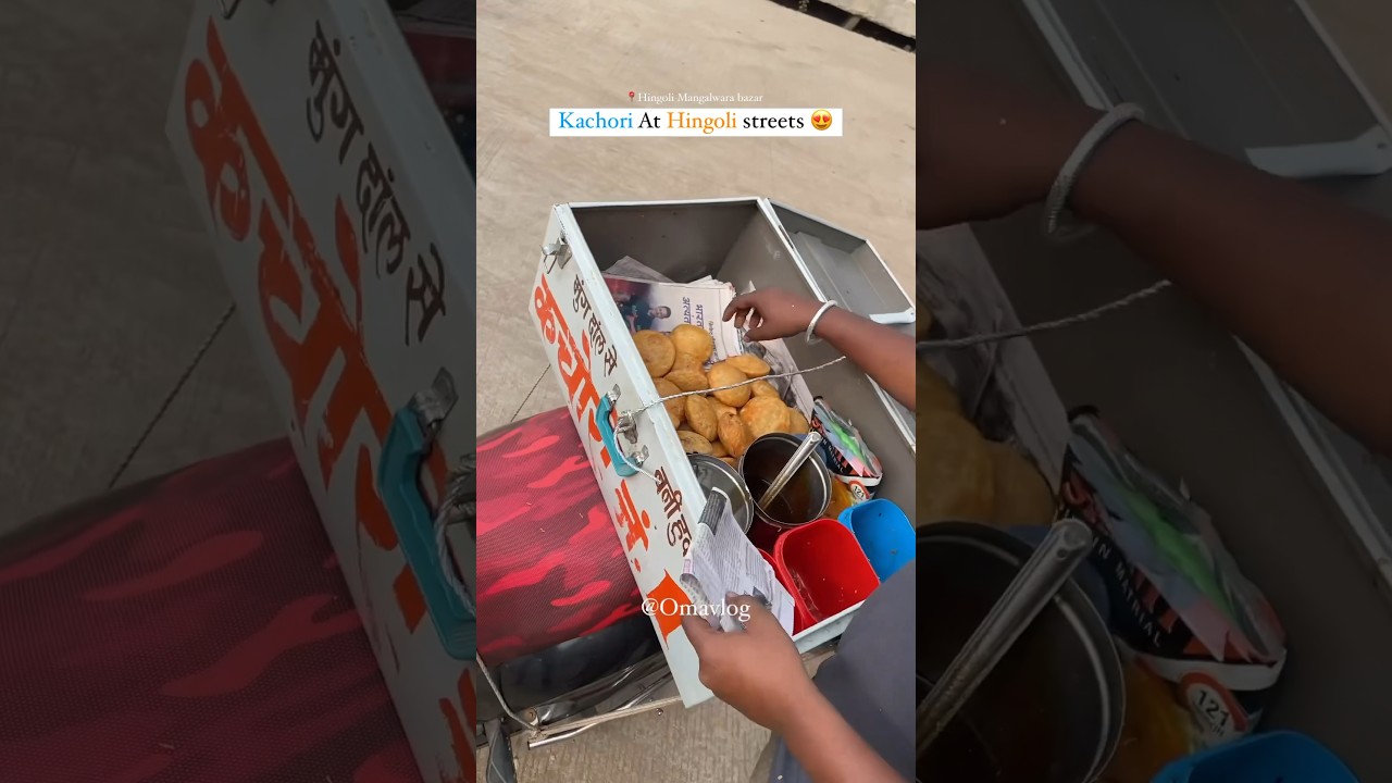 Kachori of Hingoli streets ❤️&zwj;🔥😍| Indian street food #shorts #streetfood #minivlog #foodvlog