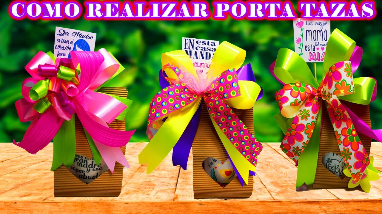 Como realizar una porta tazas con papel corrugado. Fácil de realizar!!