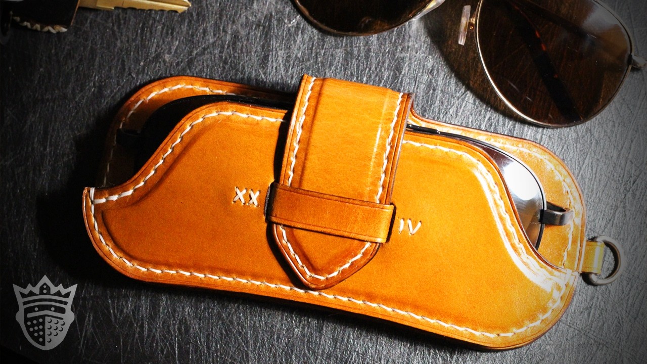 Making a Leather Sunglasses Case | Relaxing DIY Leather Craft