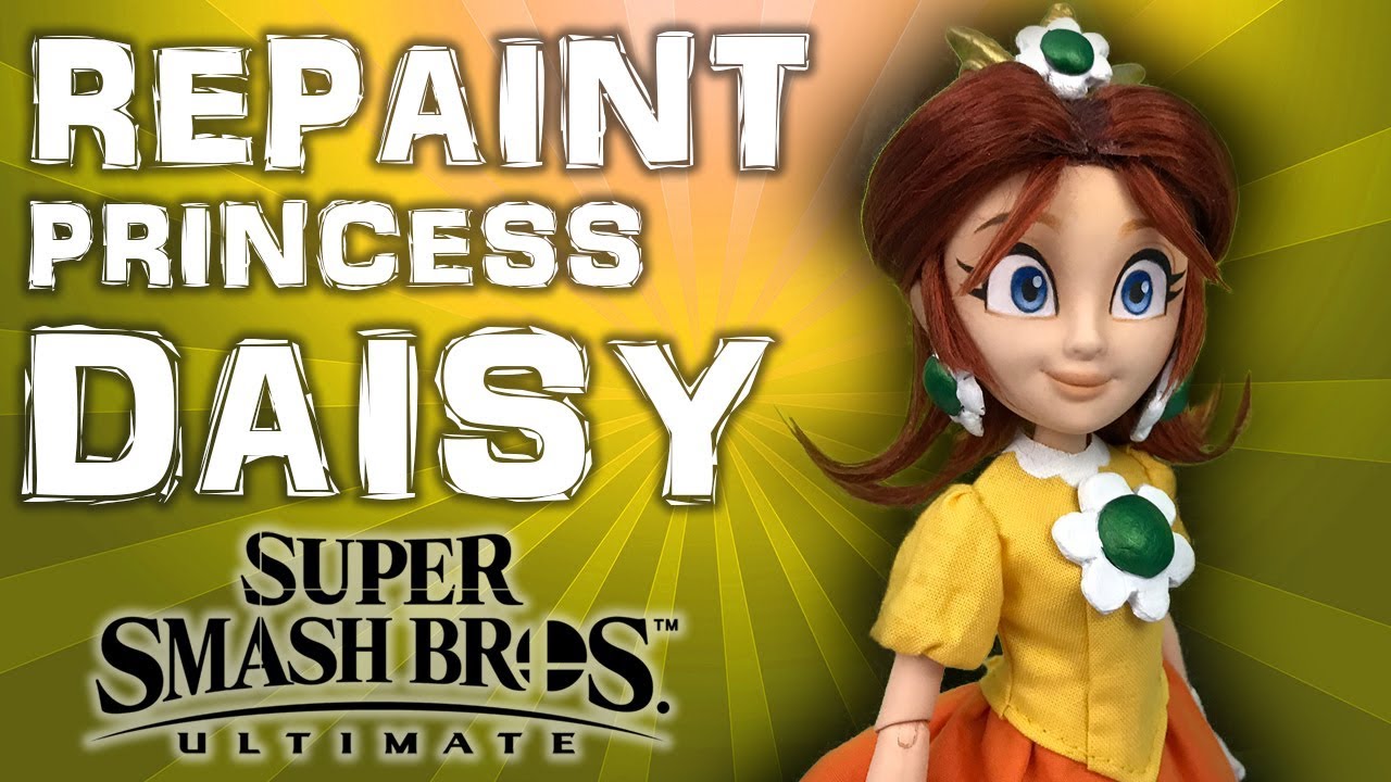 Custom PRINCESS DAISY doll repaint TUTORIAL [Super Smash Bros Ultimate]