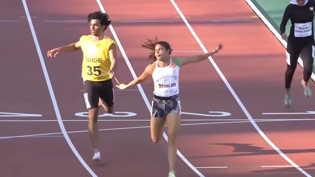 Para atheletics games 200m T12 girls winner Simran
