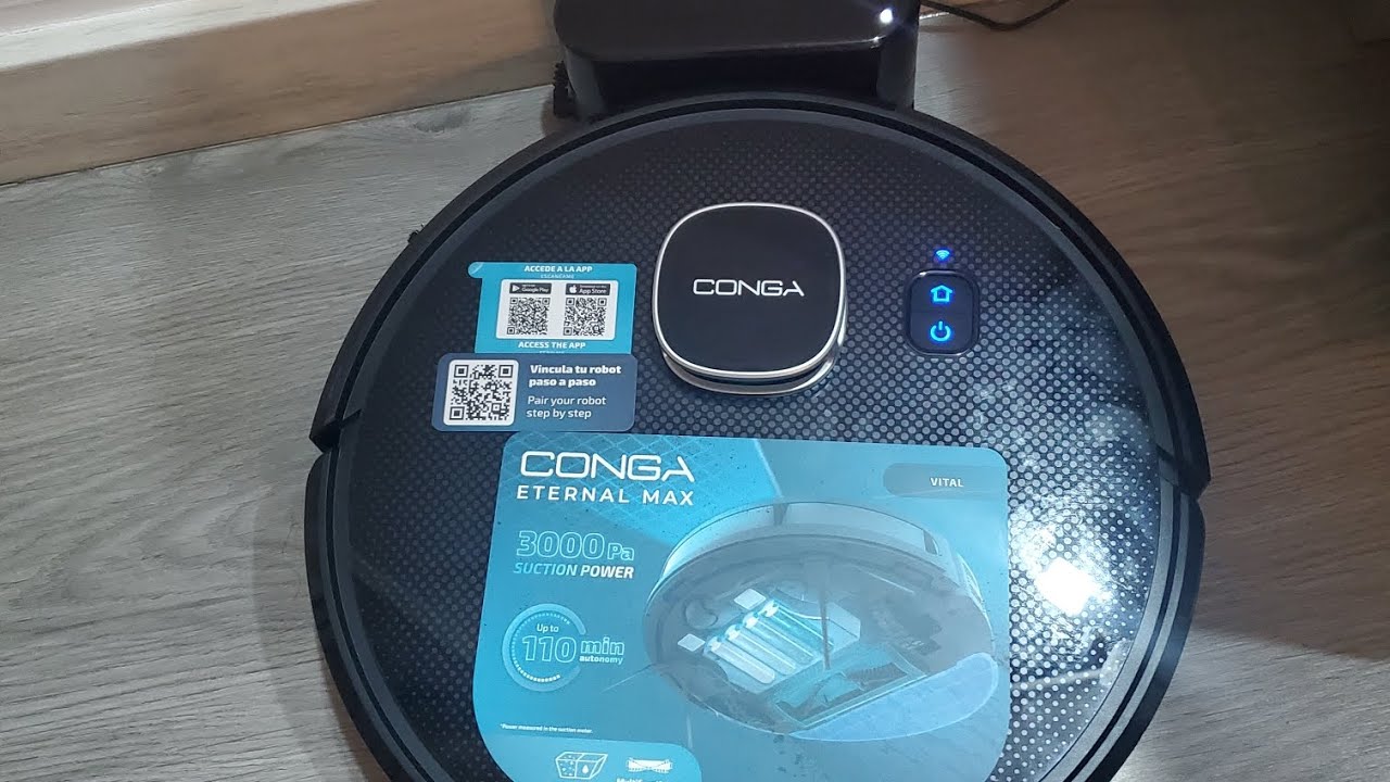 Robot aspirador con mapeo láser Conga Eternal Max Vital. 110 minutos de autonomía.