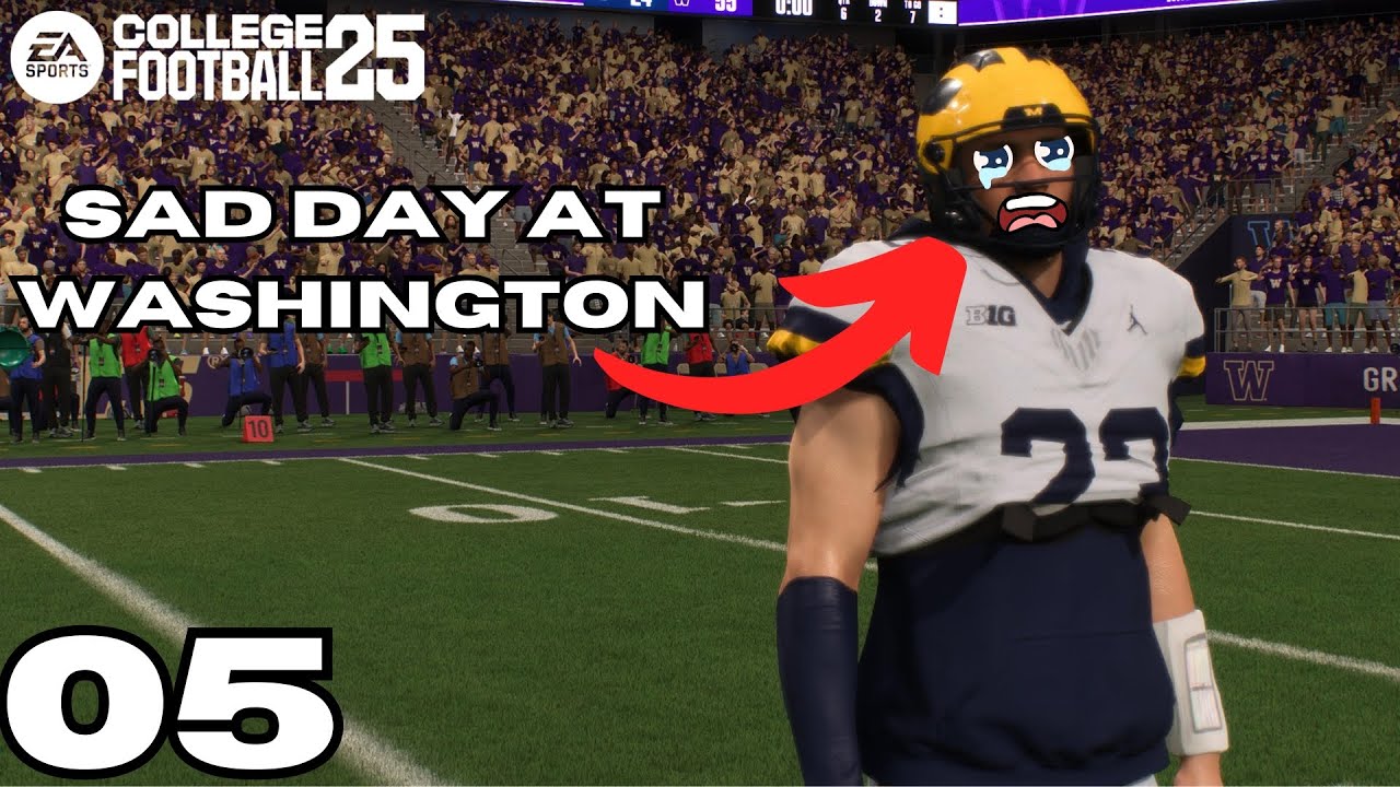 SAD DAY in WASHINGTON!!! - ROAD TO GLORY COLLEGE FOOTBALL (EP.5)