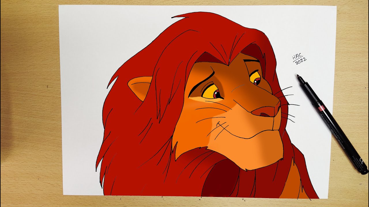 How to draw Simba || Step by step || The Lion King
