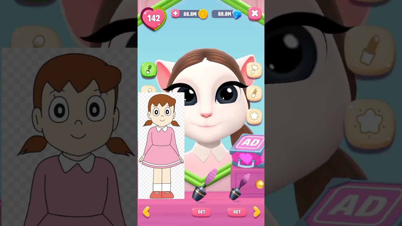 Shizuka Makeover By My Talking Angela 2 #cosplay