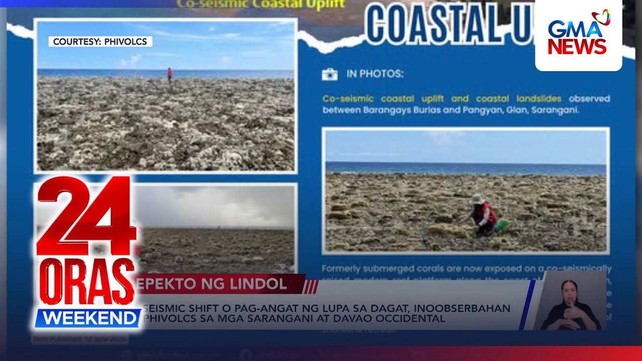Land emerges from underwater after 7.8Mw Mindanao tremor | 24 Oras Weekend