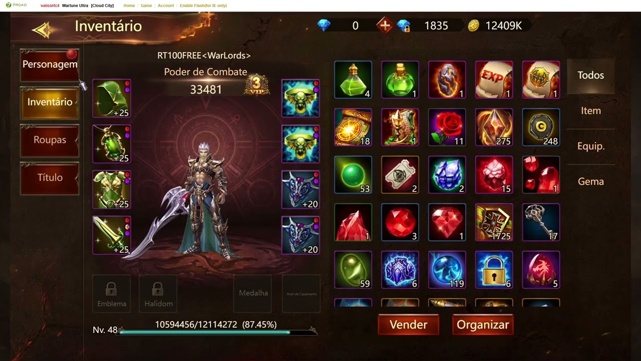 SAGA DO GUERREIRO 100%FREE, DIA 3, PEQUENO UP