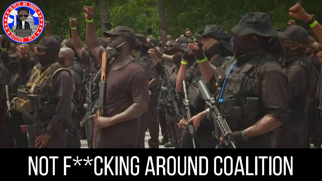 Not Fucking Around Coalition: Black Militia Marches on Stone Mountain Topple Confederate Monument