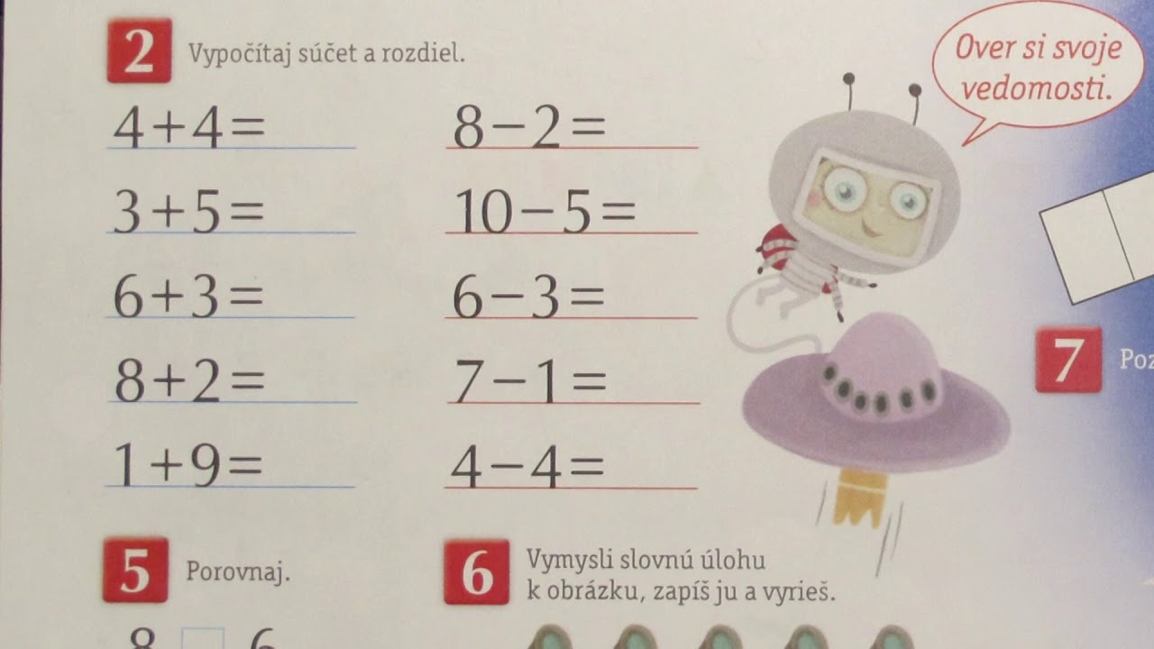 Matematika sčít. a odčít. do 10 - Pracovný zošit Belic, Striežovská s. 74