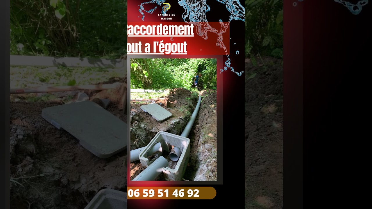 Debouchage canalisation, travaux de connexion tout-&agrave;-l&rsquo;&eacute;gout￼ et pompe de relevage des eaux us&eacute;s ￼💧
