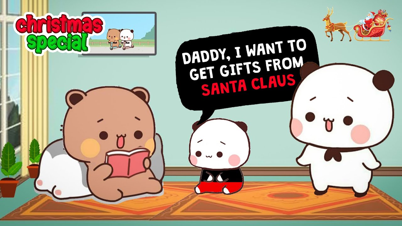 Mishi Wish to MEET and Get a GIFTS from Santa Claus🎅🎁| bearpanda | 3d Animation  #BDC664