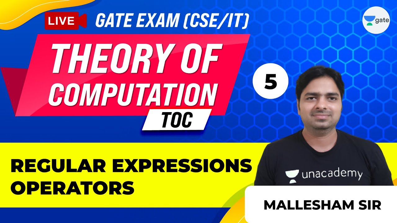 Theory of Computation (TOC) | Regular Expressions: Operators | Lec 5 | GATE Computer Science