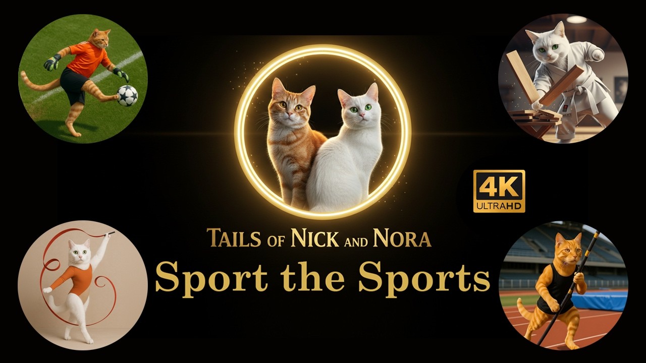 Tails of Nick and Nora – Sport the Sports 🐱 Cat Adventures in 4K Ultra HD