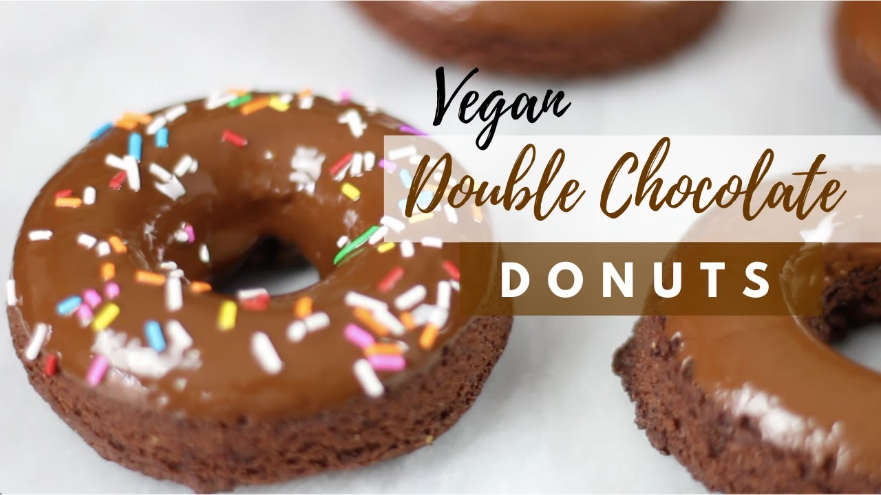 VEGAN DOUBLE CHOCOLATE DONUTS