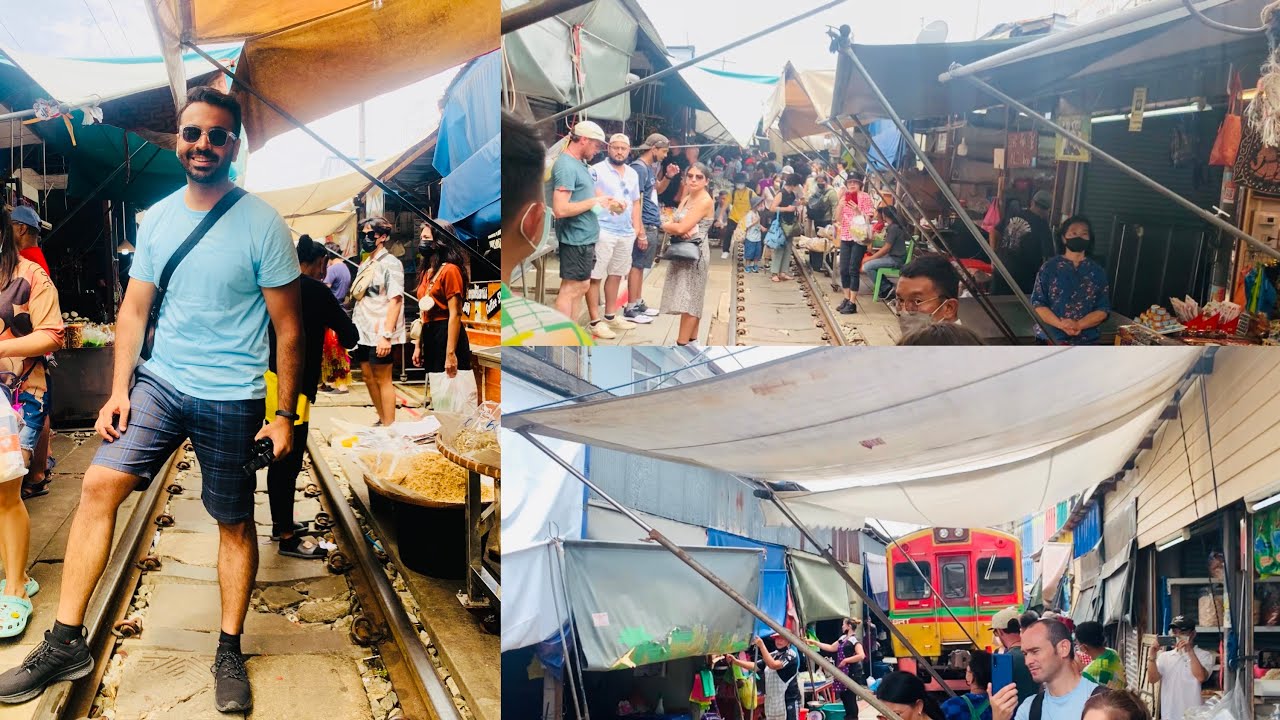Bangkok Railway market | Maeklong Railway market | Train market Thailand | Bangkok vlog | Thailand