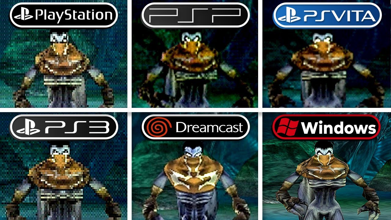 Legacy of Kain Soul Reaver | PS1 vs PSP vs PS Vita vs PS3 vs Dreamcast vs PC | Graphics Comparison