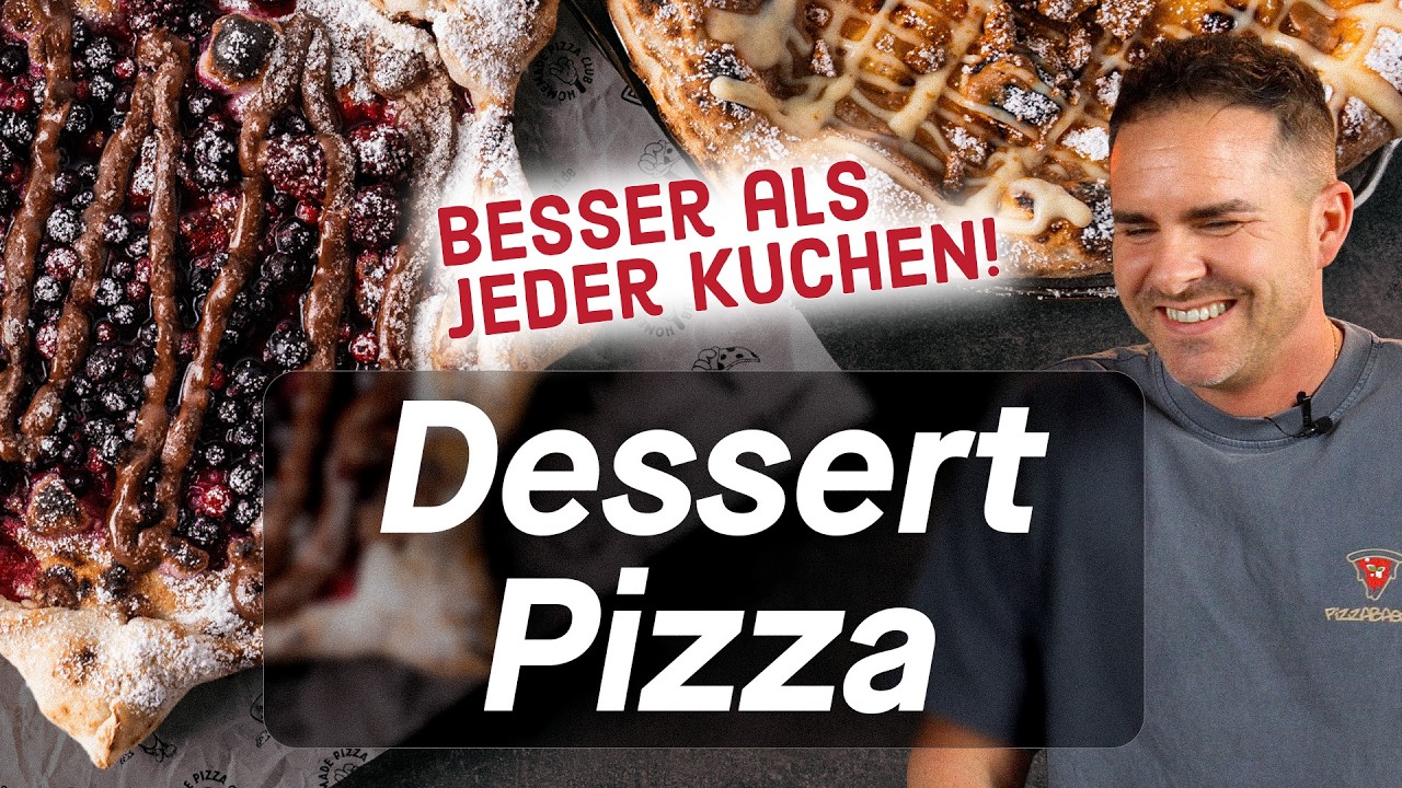 Pizza zum Nachtisch: Gefrorene Wildbeeren + Nutella & Biscoff-Marille-Traum