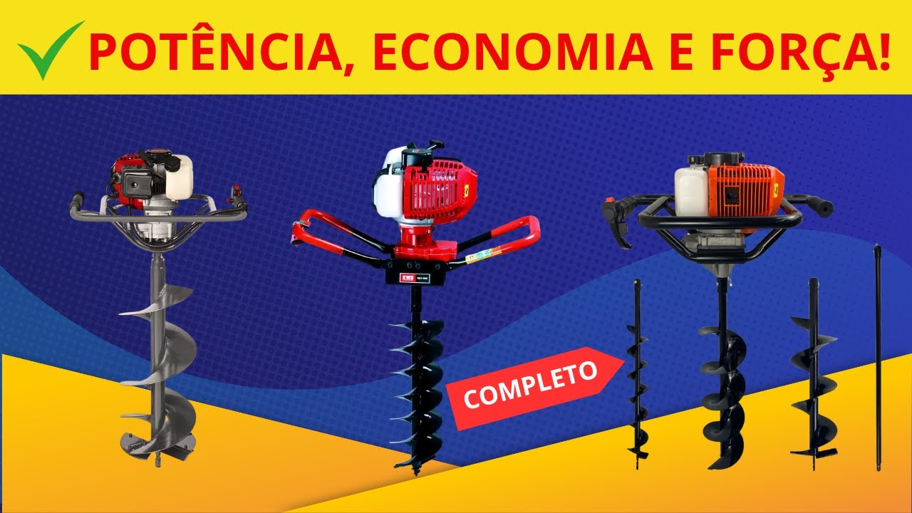 TOP 3 PERFURADORES DE SOLO A GASOLINA em 2025 – Potência, Economia e Eficiência no Campo!