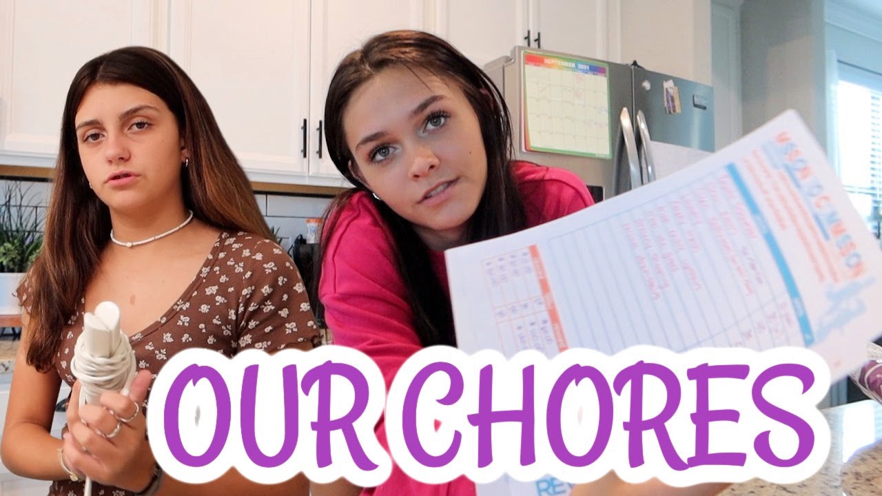 DO OUR CHORES WITH US! NEW CHORE CHART CLEAN WITH ME! EMMA AND ELLIE