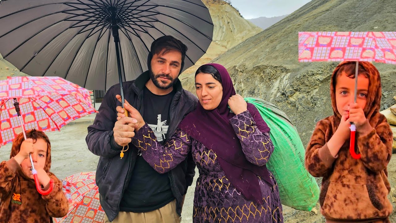 🌧️ Rainy Day in the Mountains | Bread Baking & Roof Repair with Salahadin’s Family 🍞🏡